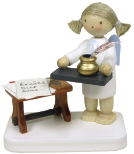 Flade Engel mit Schreibfeder  (Flade 61110) Engel mit Schreibfeder